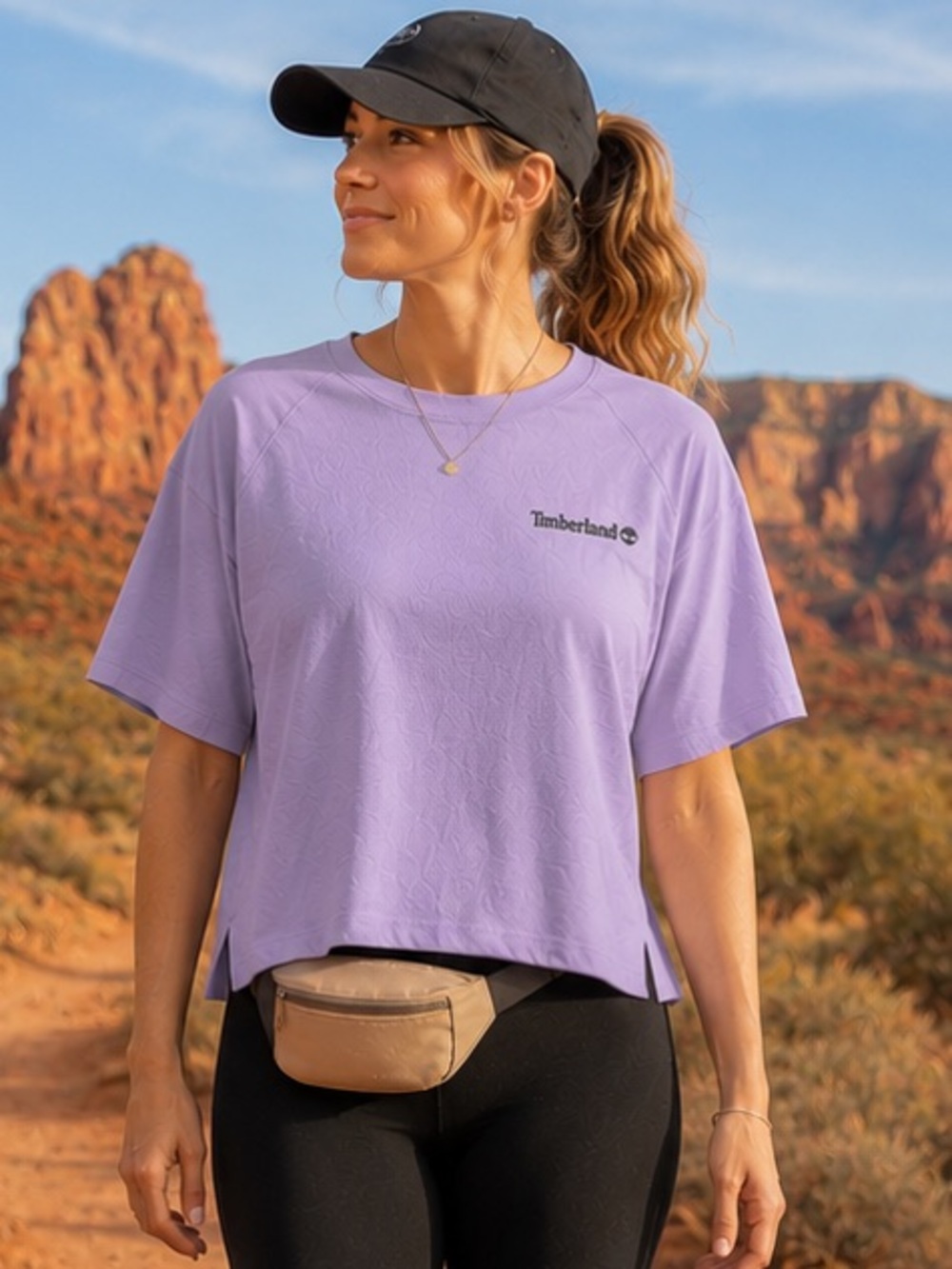 Timberland NWT Lilac Relaxed Crop Top Medium